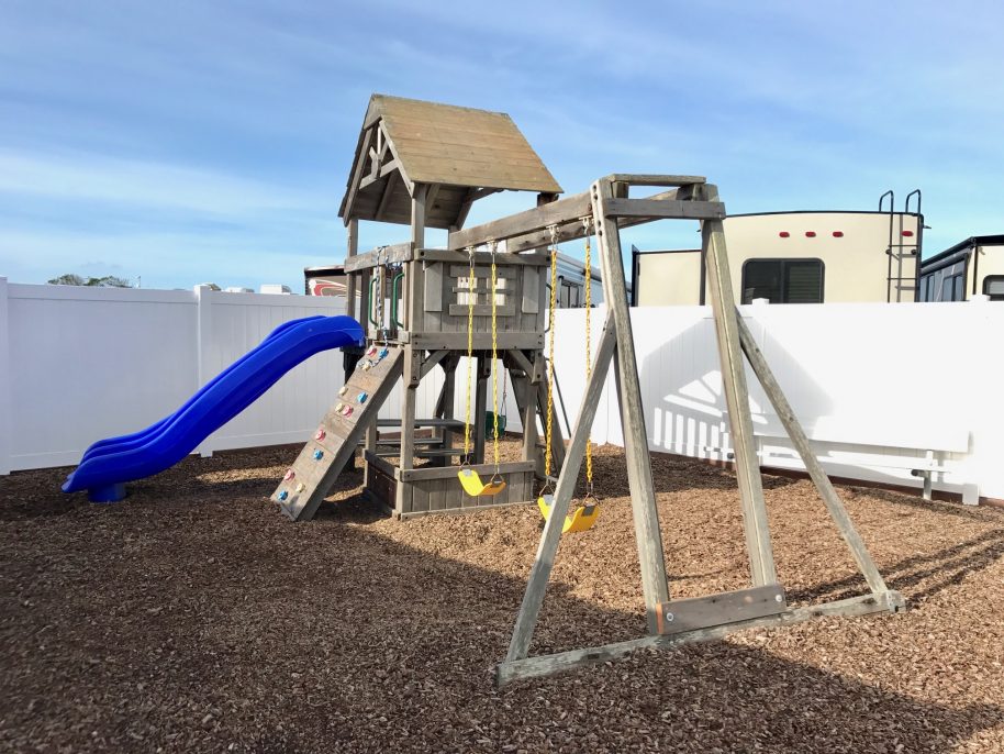 Children love this playground while staying at San Francisco RV Resort!