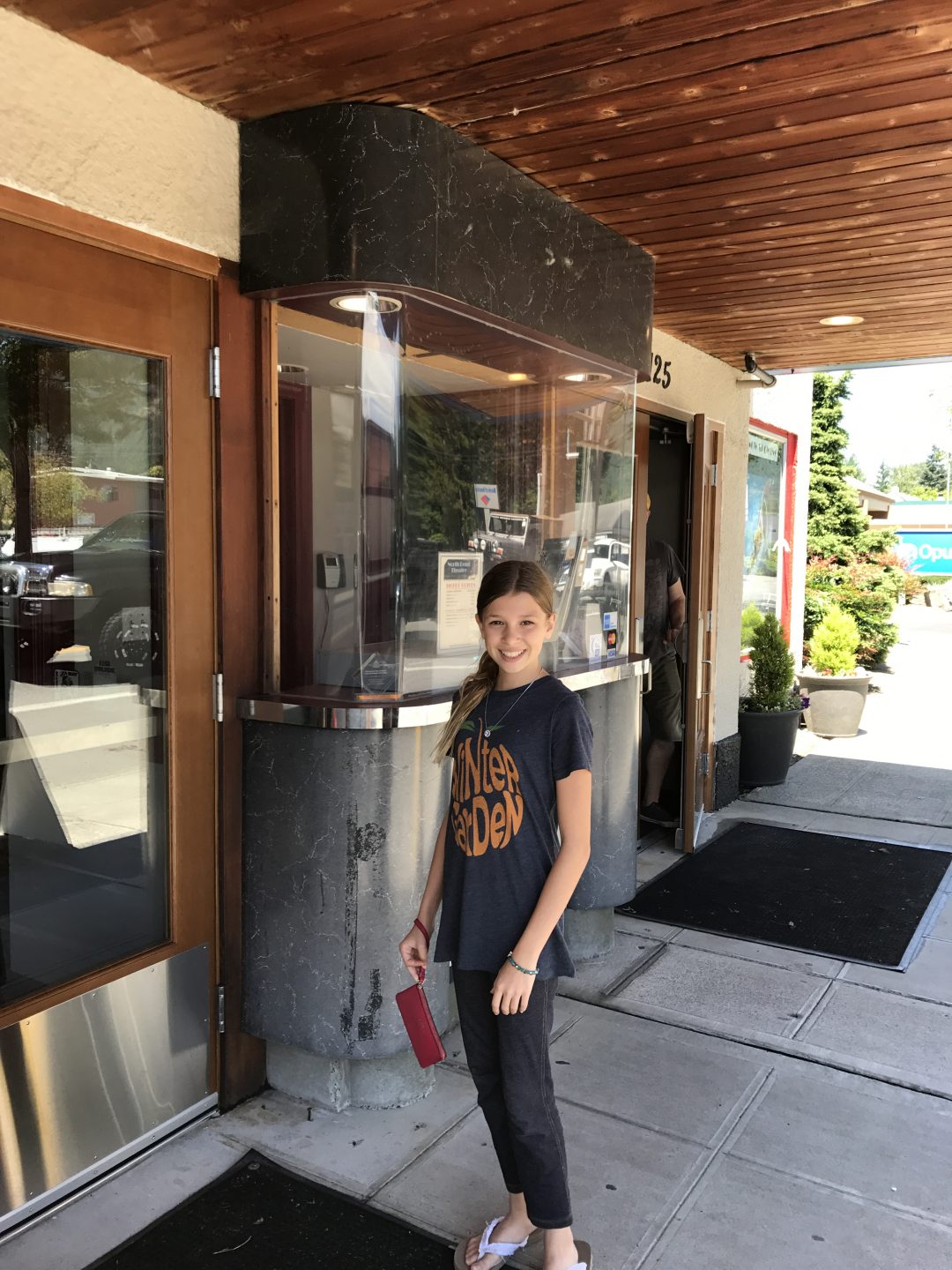 Grace and I enjoyed a movie at this 1941 Art Deco theater in North Bend, Washington.